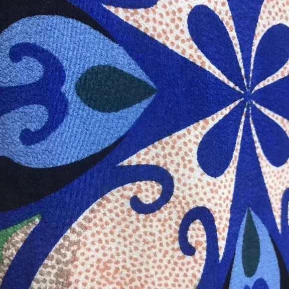 Anthropologie MAEVE Folksong Shift Dress Blue Green Bird Boho Sleeveless Size XS - Picture 8 of 13